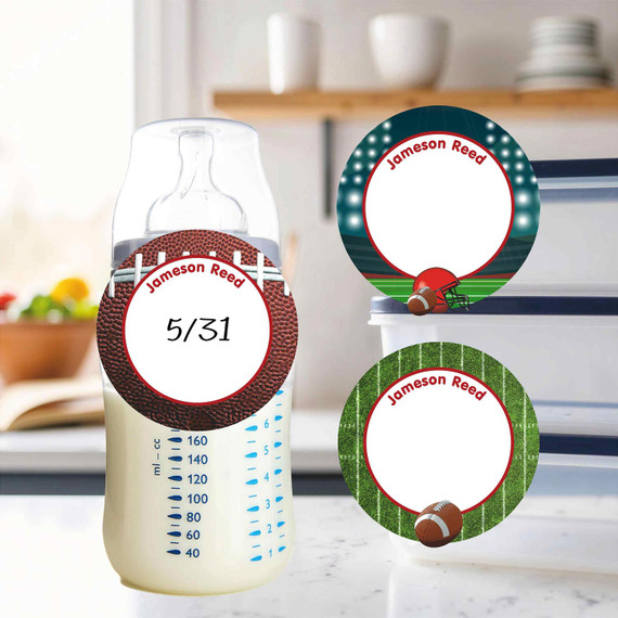 Dishwasher-safe small round write-on labels flower rainbow waterproof kids name stickers