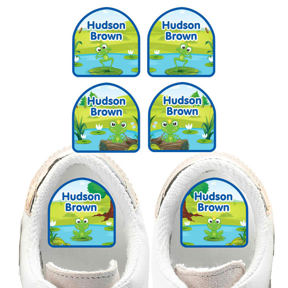 Frogs shoe name labels for kids personalized Frogs shoe name labels for kids personalized