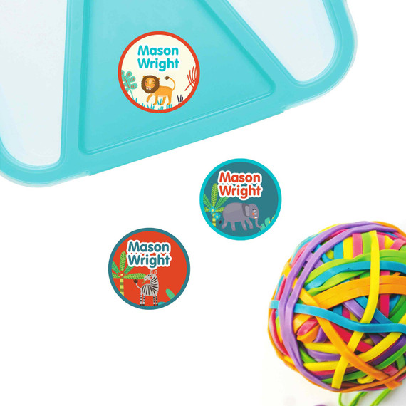 Waterproof round name labels for daycare