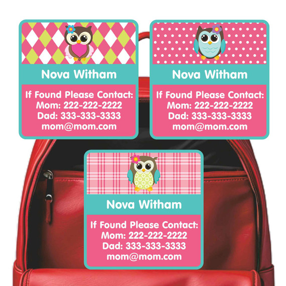 Pandas emergency labels with adorable panda character Pandas emergency labels with adorable panda character