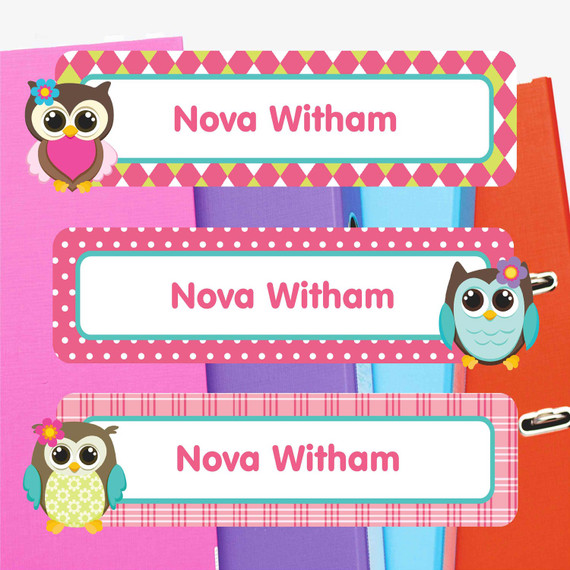 Large name labels for backpacks and bags