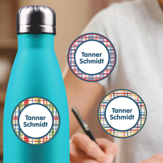Medium round sticker labels for kids' items