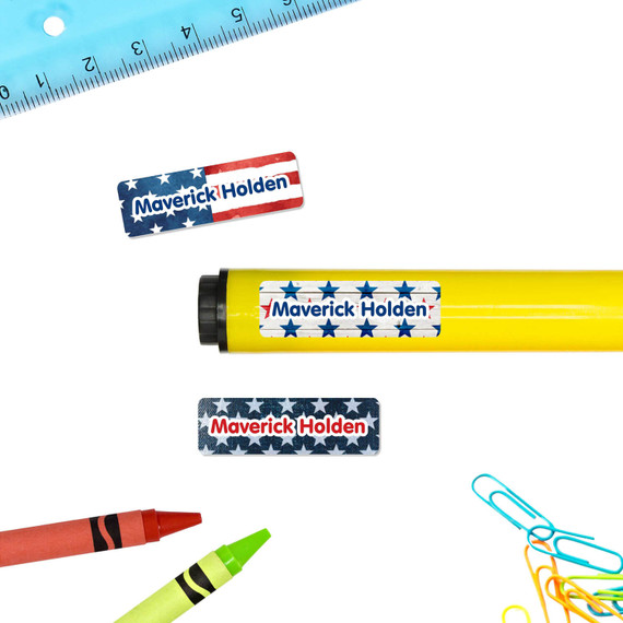 Stars and Stripes Mini Name Labels