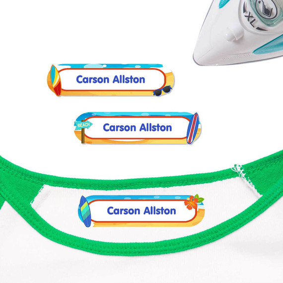 Identify school gear with Surf's Up name tags. Durable and waterproof labels.