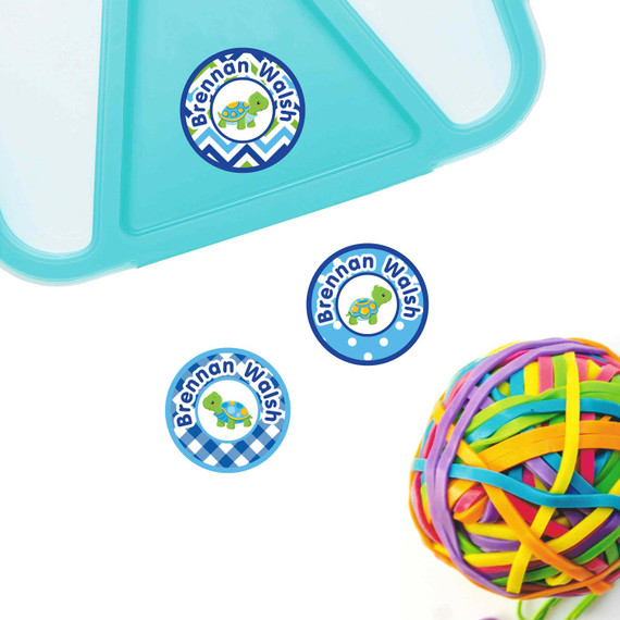 Small round waterproof labels for kids' activities