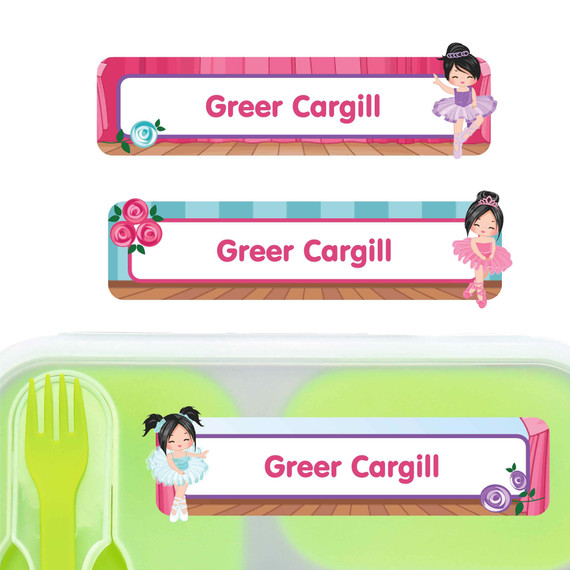 Rectangle Name Stickers Daycare