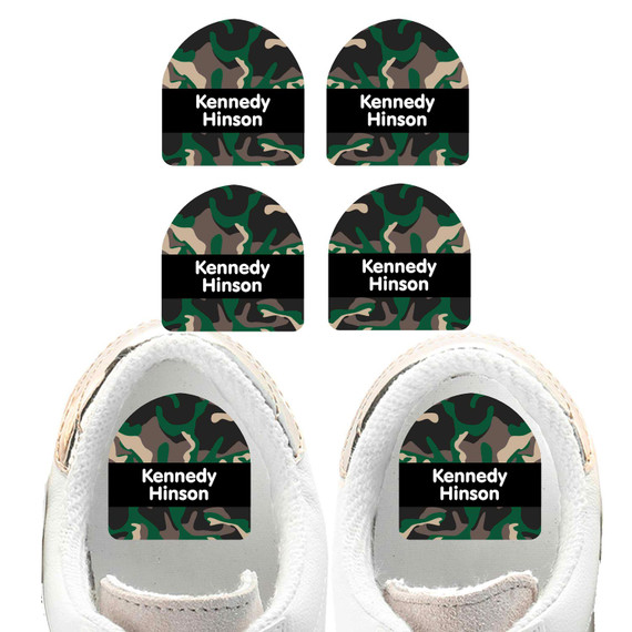 Camo personalized shoe labels waterproof kids daycare Camo personalized shoe labels waterproof kids daycare