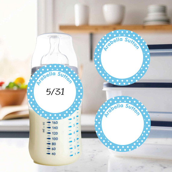 Dishwasher-safe small round write-on labels cute donuts waterproof kids name stickers