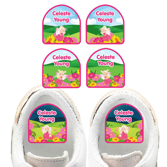 Fairies shoe name labels — personalized waterproof labels for shoes