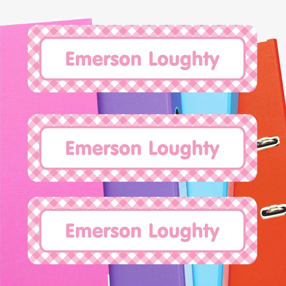 Backpack name stickers