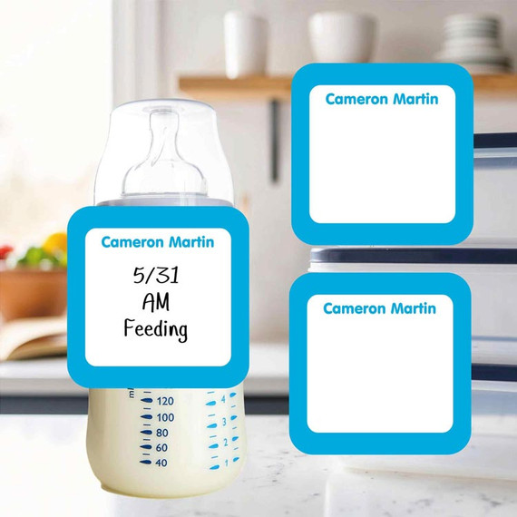 02 Solids small square write-on labels — reusable waterproof daycare