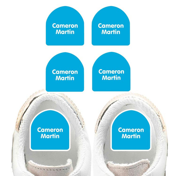 Solids shoe name labels — personalized waterproof labels for shoes