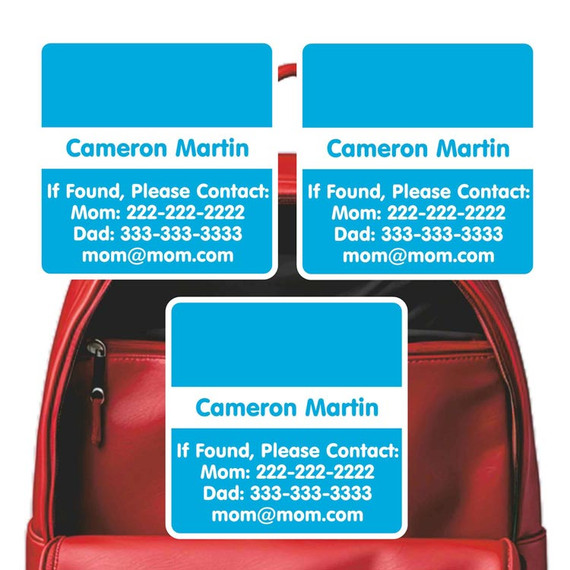 Stars and Stripes emergency contact tag with patriotic flag Stars and Stripes emergency contact tag with patriotic flag