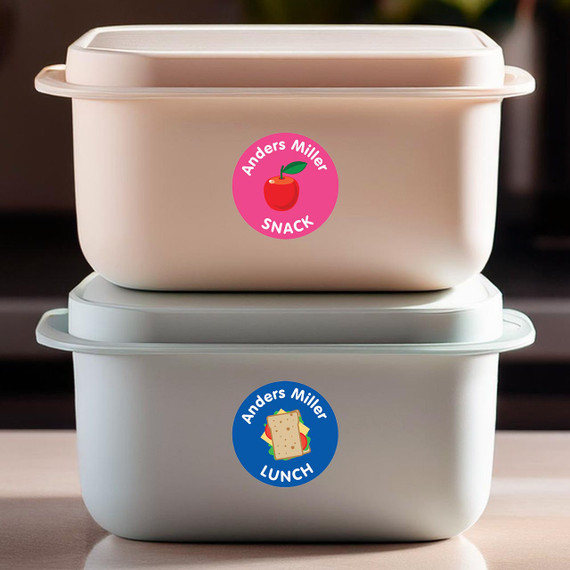 Snack and Lunch Box Labels — baby bottle labels for daycare, waterproof personalized bottle label stickers
