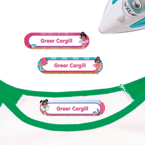 Personalized Ballet preschool labels. The perfect way to label school jackets and shirts.
