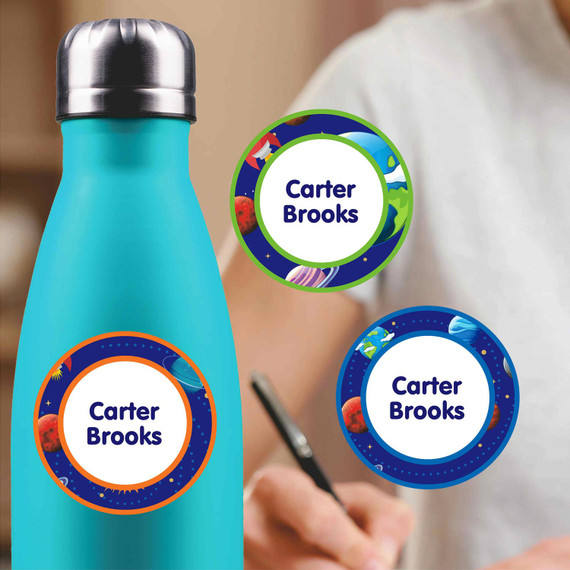 Personalized waterproof round labels for kids
