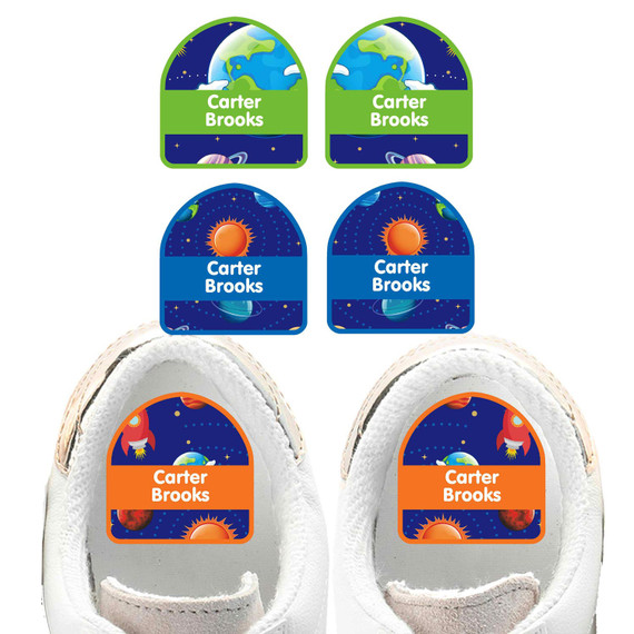 Planets waterproof shoe labels kids personalized name Planets waterproof shoe labels kids personalized name
