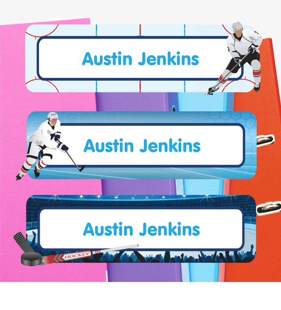 Extra large rectangle name labels for kids