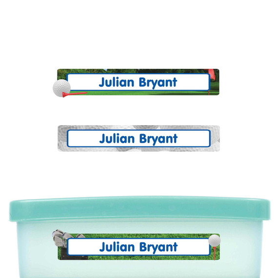 Skinny School Supply Name Labels