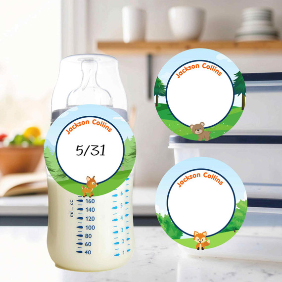 Waterproof small round write-on labels football field kids daycare name stickers