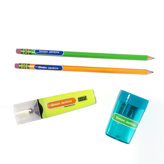 Personalized Waterproof Pencil Labels for Daycare
