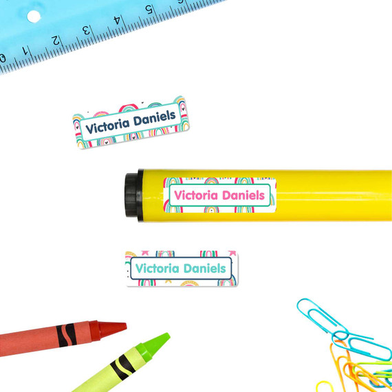 School Supply Name Stickers