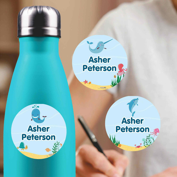 Custom durable personalized circle labels