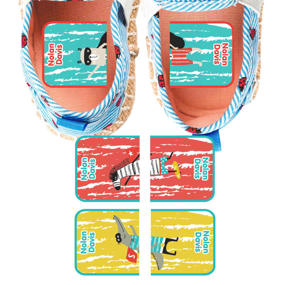 Animal SuperHeroes MatchUP stickers shoes on wrong feet solution toddlers Animal SuperHeroes MatchUP stickers shoes on wrong feet solution toddlers