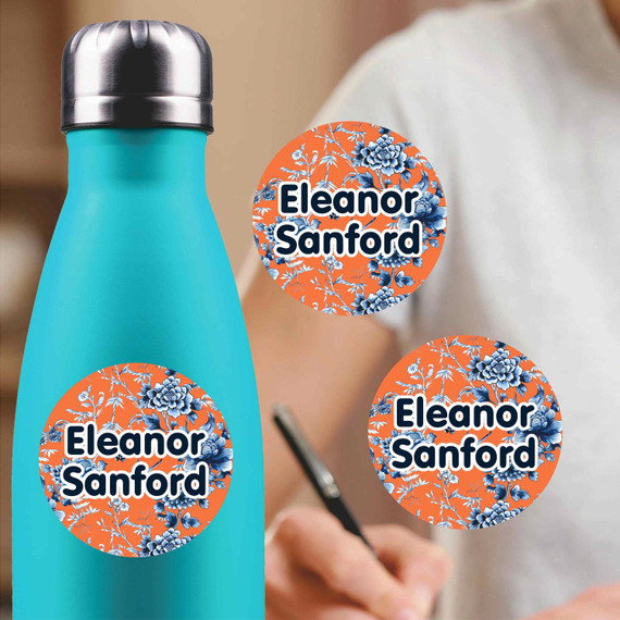 Personalized sticker labels for kids' water bottles