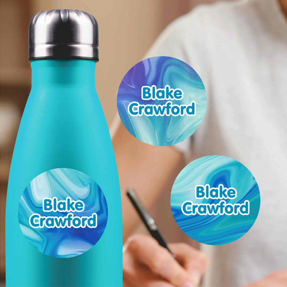 Round medium sticker labels personalized