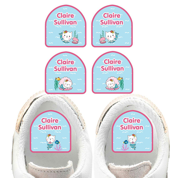 MeowMaid labels for shoes kids personalized stickers MeowMaid labels for shoes kids personalized stickers