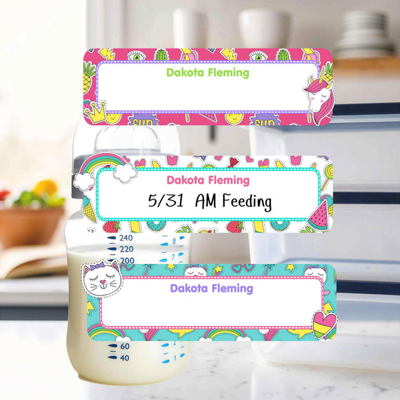 Stickers small rectangle write-on labels — reusable waterproof