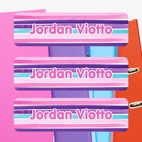 Waterproof name labels for preschool through middle school