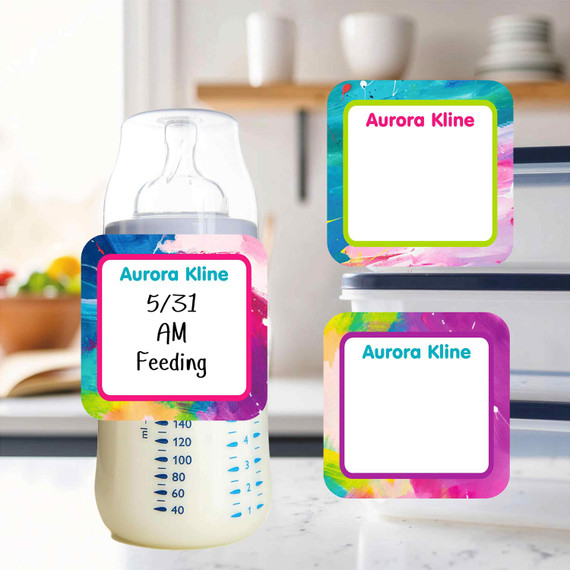 Artfully Yours small square write-on labels — reusable waterproof daycare