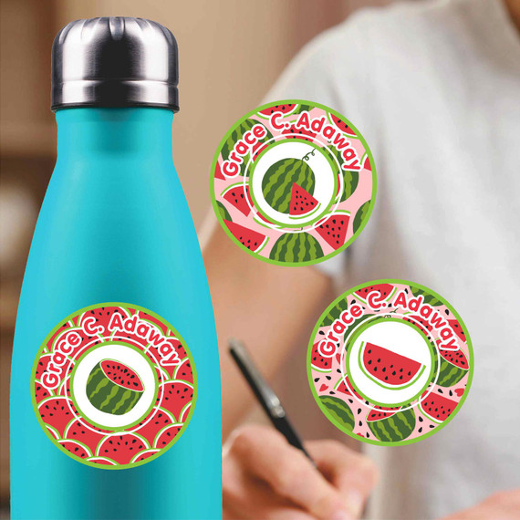 Custom personalized circle labels medium waterproof
