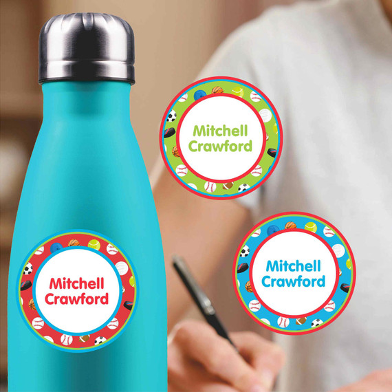 Custom round sticker labels for kids' items