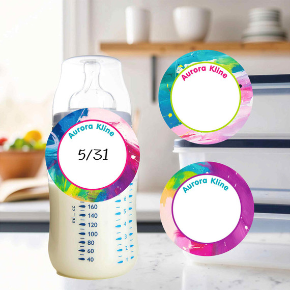 Artfully Yours small round write-on labels — reusable waterproof daycare