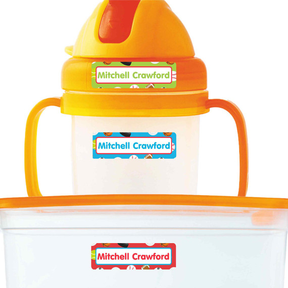 All Sports extra small waterproof name stickers — mini sticker labels for small items and gear