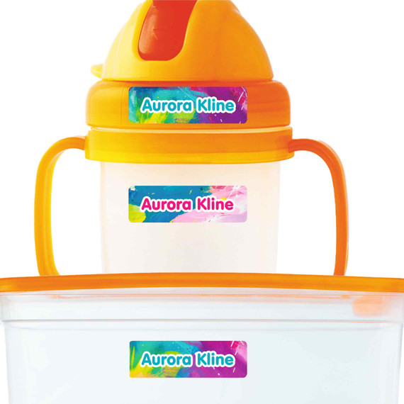 Artfully Yours extra small waterproof name stickers — mini sticker labels for small items and gear