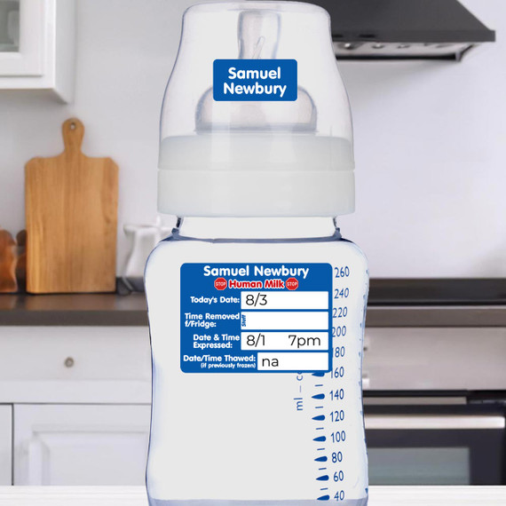 Military childcare bottle identification - durable name labels that comply with military base daycare regulations