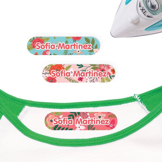 Identify school gear with Blossoms iron on labels. Durable and waterproof labels.