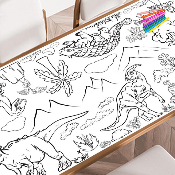 Dinosaurs Coloring Poster