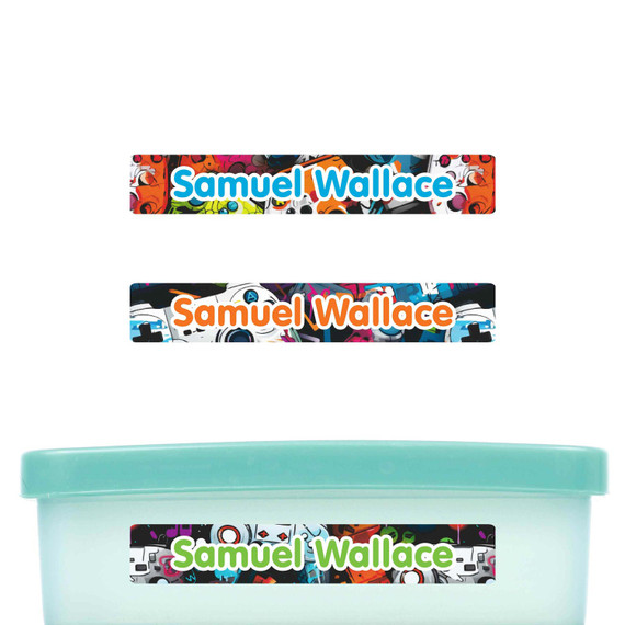 Skinny Name Labels for Containers