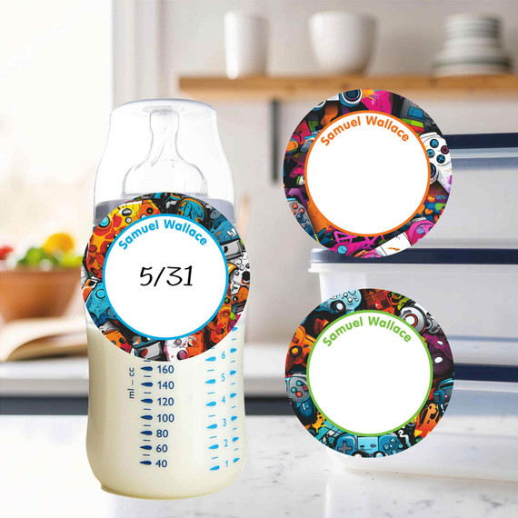 Multi-surface small round write-on labels galaxy space waterproof kids name stickers Multi-surface small round write-on labels galaxy space waterproof kids name stickers