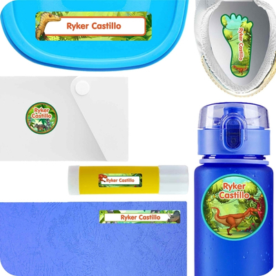 Starter label packs with 58 waterproof name labels