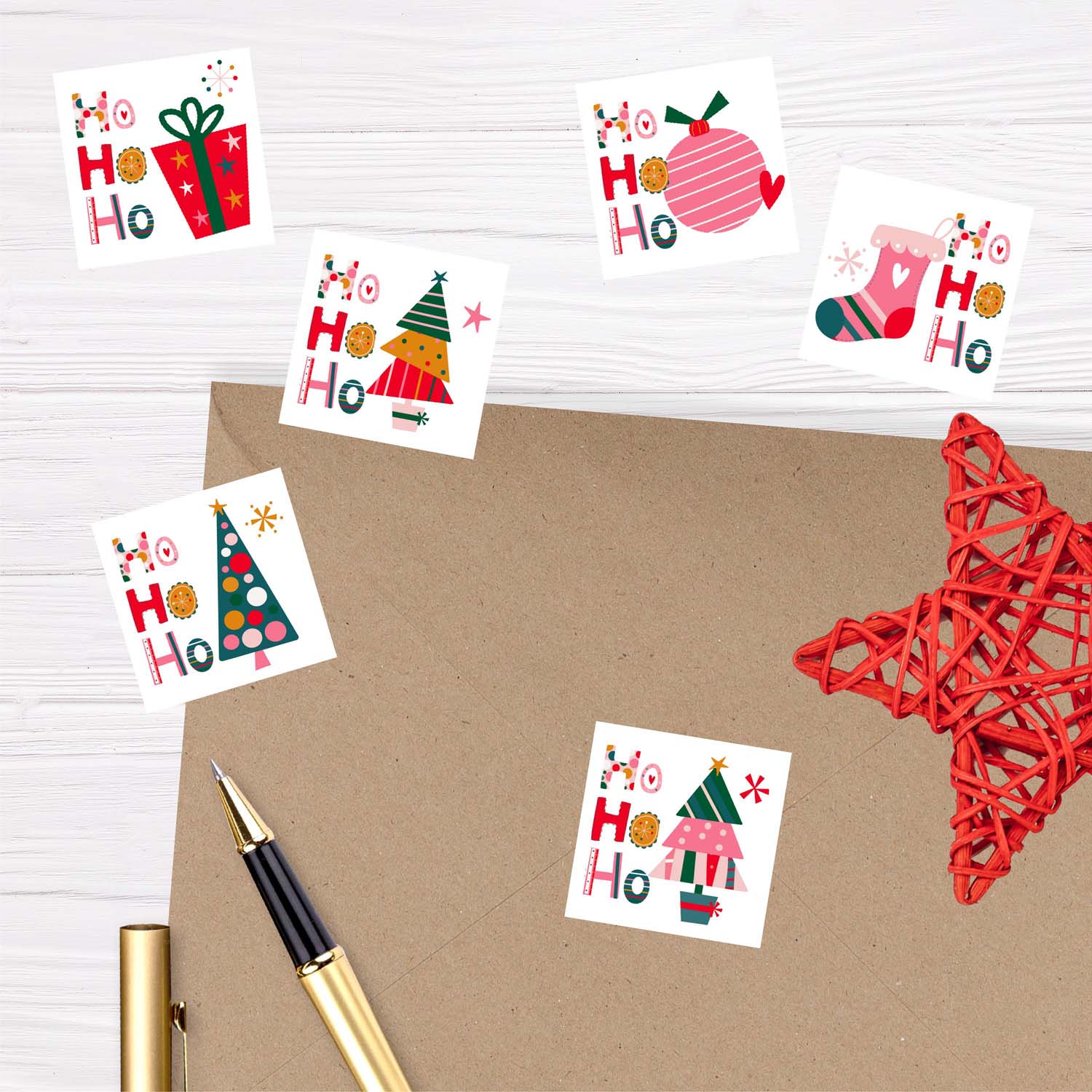 Christmas Berries Envelope Seals