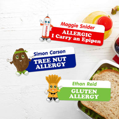 Personalized Allergy Labels | Custom Food Allergy Stickers