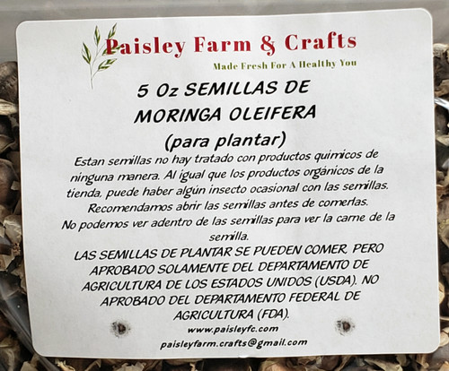 Semillas de Moringa Oleifera PKM1 (para plantar) Semillas de Moringa Oleifera PKM1 (para plantar)