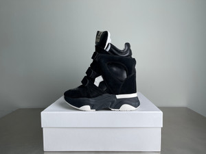 Isabel Marant Balskee 50MM High-Top Wedge Sneakers, Black