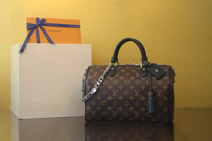 Louis  Vuitton Speedy Soft 30 Dark Monogram Canvas M12243, Noir
